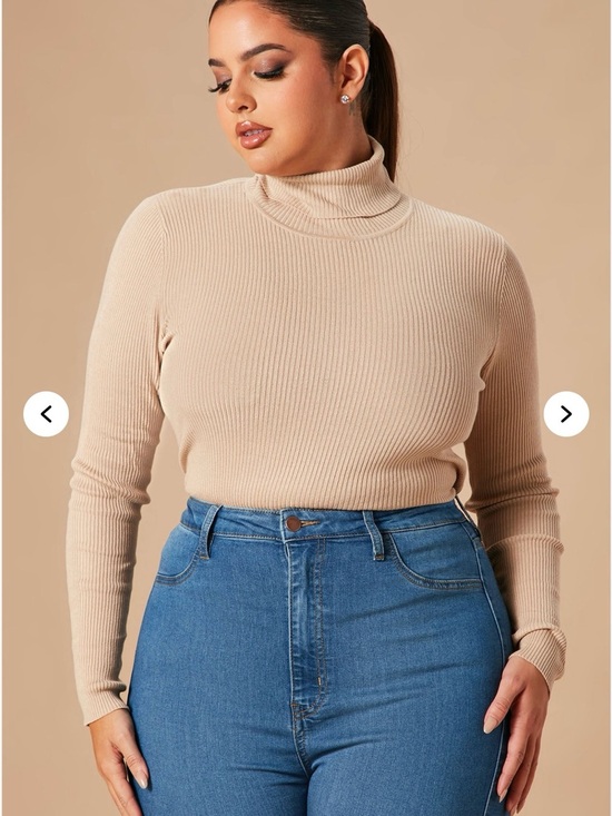 Fashion Nova Sweaters - Ribbed Turtleneck Sweater - Cream